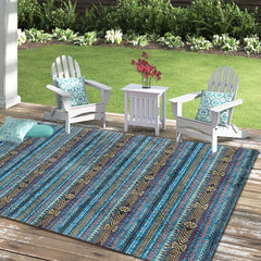 Vintage Moroccan Area Rug Boho Distressed Non-slip TPR Base Soft Polyester Mat