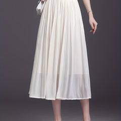 Pleated Elastic Waist Skirt for Women Spring & Summer