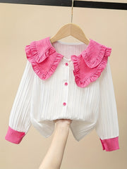 Girls French Style Casual Shirt Top