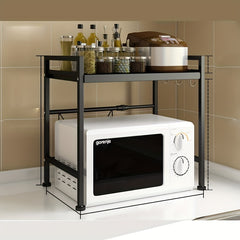 Adjustable Microwave Oven Rack Double Layer Pot Rack