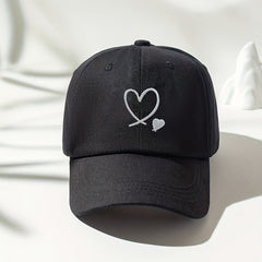 Unisex Sunshade Breathable Adjustable Baseball Cap Love Embroidery