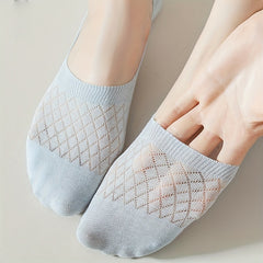 8 Pairs Argyle No Show Socks Women's Stocking