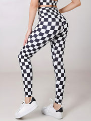 Print Running Leggings High Elastic Yoga Pants Women's Activewear