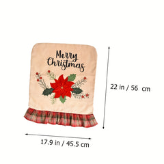 2pcs Christmas Chair Covers for Dining Room Kitchen Wedding