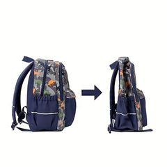 Kids Waterproof Backpack Large Capacity Dinosaur Schoolbag