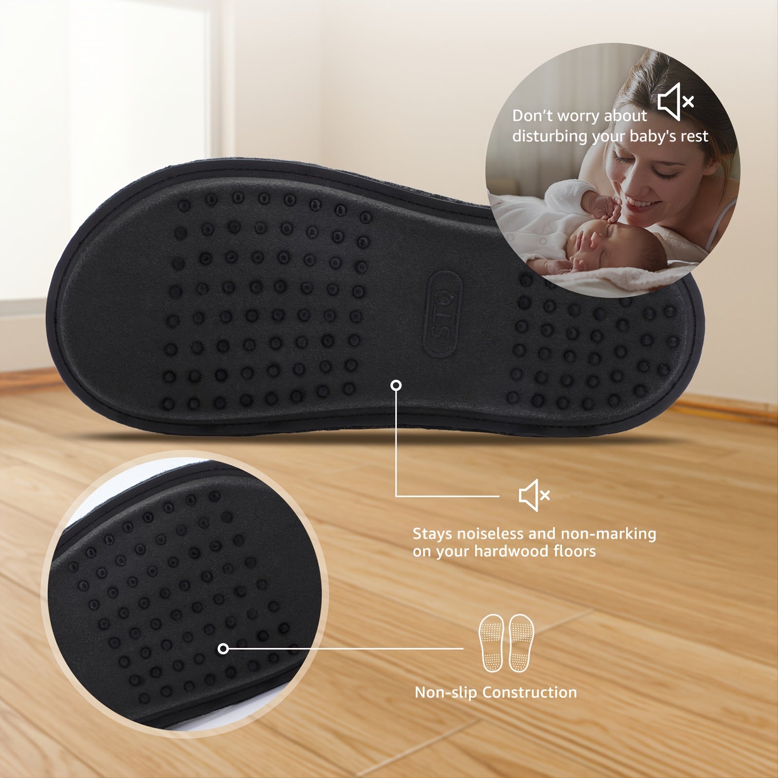 Women's Plush Home Slippers Solid Indoor Slides