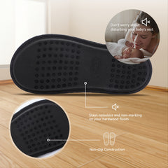 Women's Plush Home Slippers Solid Indoor Slides