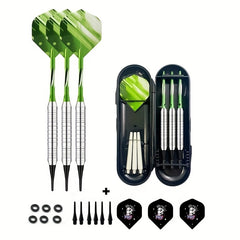 3PCS 18g Soft Tip Darts Set with Handy Box, Tips, O Rings, Wings