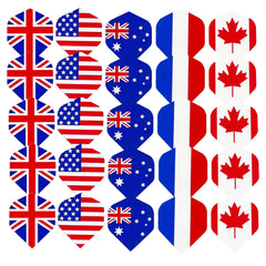 25pcs Darts Wings National Flag Pattern Darts Accessories