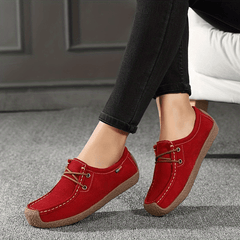 Women's Lace Up Loafers Comfort Slip On Shoes Casual Lightweight Flat Shoes