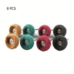 Abrasive Wheel Buffing Polishing Set 1 Inch 3mm Shank for Rotary Tool 25mm