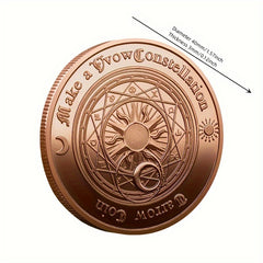 1pc Tarot Wish Coin Zodiac Lucky Coin Christmas Halloween Year's Gift