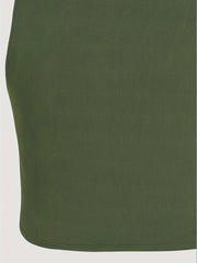 Ribbed Twist Front V Neck Vest Top