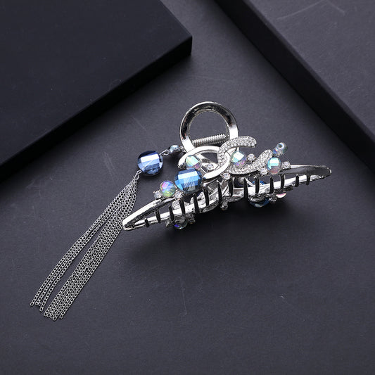 Tassel Metal Hair Claw Clip Non Slip Strong Hold Grip Hair Jaw Clip