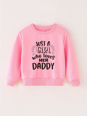 Daddy's Girl Letter Print Baby Sweatshirt