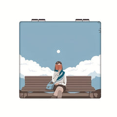 Square Double Side Folding Vanity Mirror Travel Portable Small Mirror