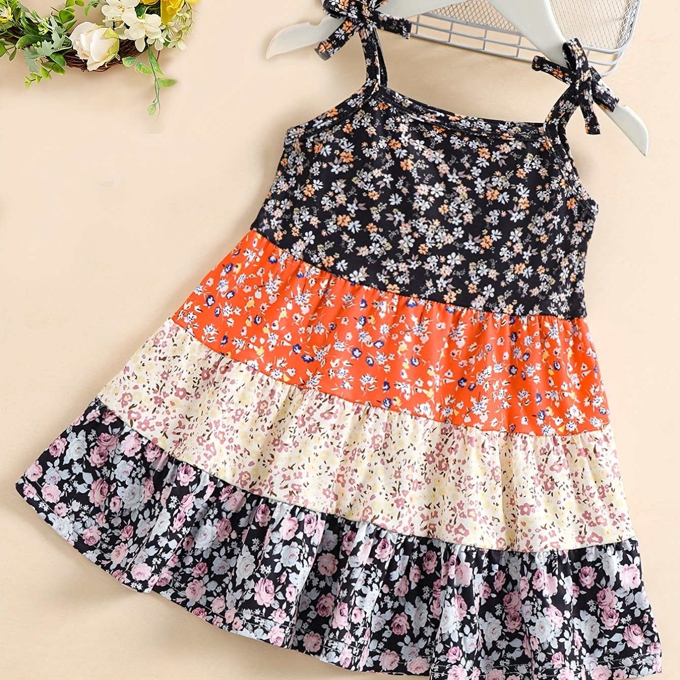 Infant Girls Floral Cami Dress for Summer