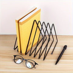 1pc Book Organizer Magazine Holder Desktop File Sorter Organizer Bookend