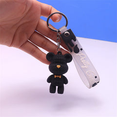 6pcs Multicolor 3D Bear Key Chain for Backpack