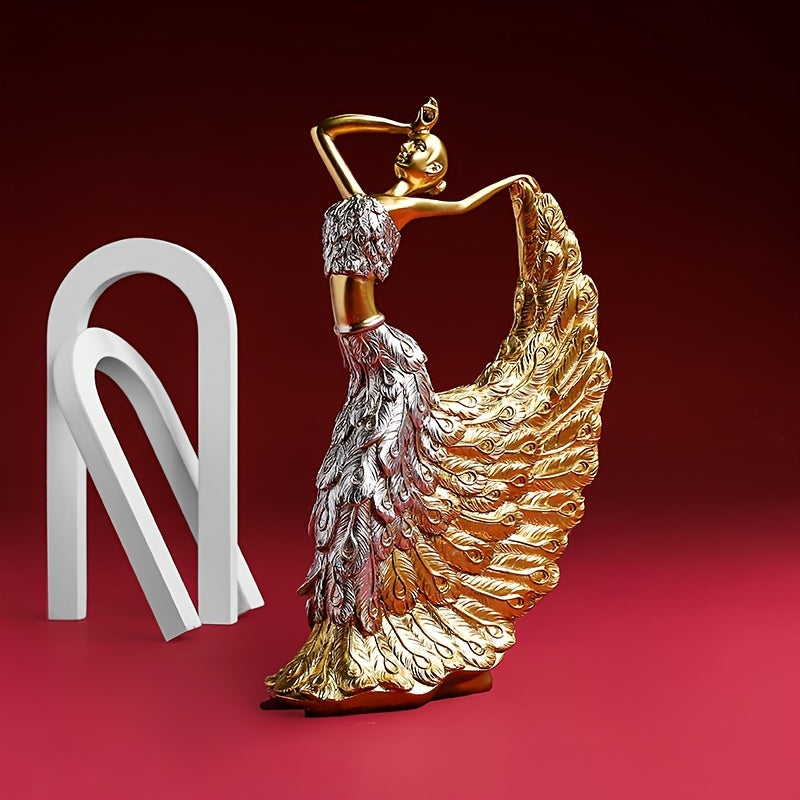 Peacock Dance Resin Crafts Wedding Room Home Living Room TV Cabinet Decoration