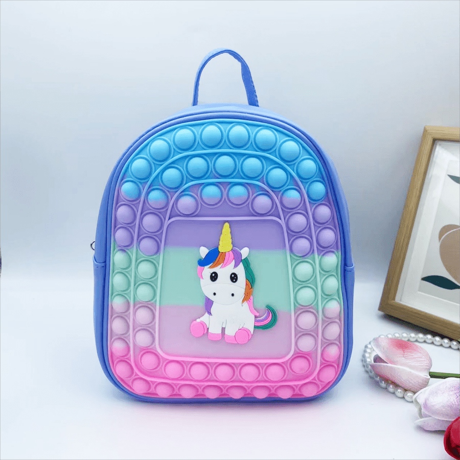 Kids Lightweight Unicorn Silicone Backpack - School Gift