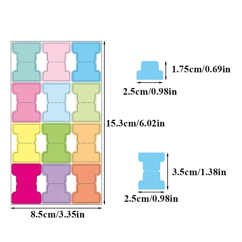 10pcs Sticky Tabs 120 Sheets Writable Tear Resistant Classification Label
