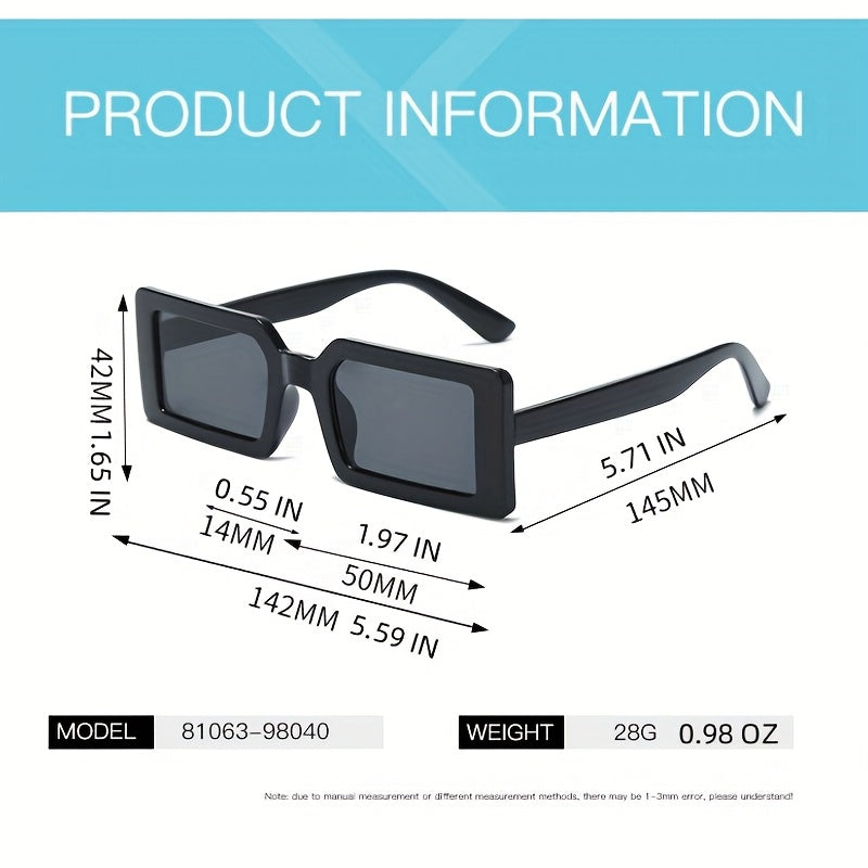 Square Small Thick Frame Sunglasses Solid Outdoor Sunshade Glasses