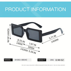 Square Small Thick Frame Sunglasses Solid Outdoor Sunshade Glasses