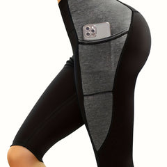 Women's High Waist Yoga Shorts with Side Pockets