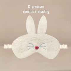Cute Rabbit Ears Plush Eye Mask for Travel Rest