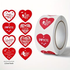 500pcs Red Love Birthday Thank You Sealing Sticker
