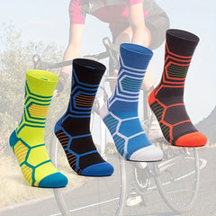 Compression Socks for Outdoor Training, Wear-resistant, Breathable Crew Socks