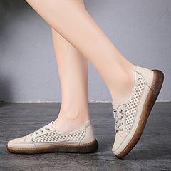 Women's Lace-Up Hollow Out Flats Casual Loafers