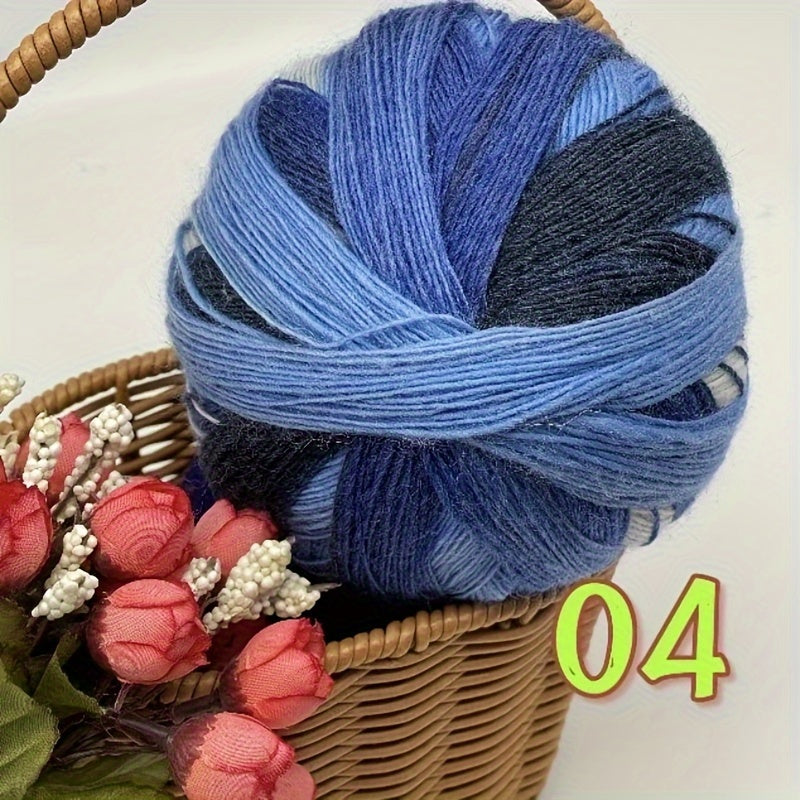 Rainbow Gradient Wool Thread for Crocheting and Knitting
