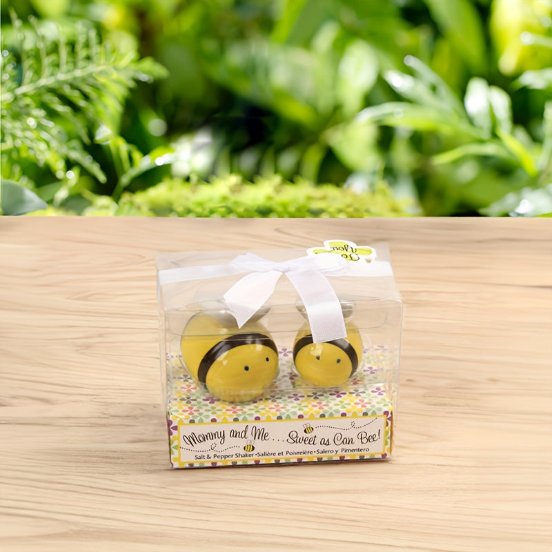 2pcs Ceramic Bee Condiment Jar Kitchen Gadget