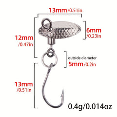 Anmuka 10pcs Carbon Steel Spinnerbait Lures Swivel Sharp Hooks Catch More Fish