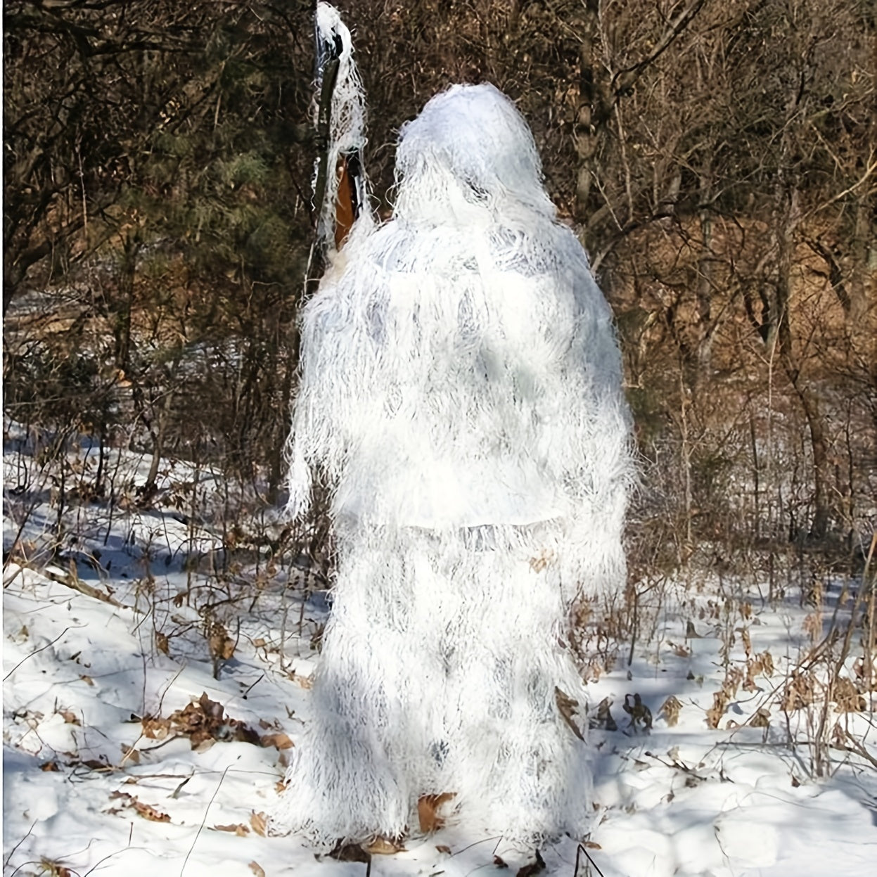 Men's Winter Camo Ghillie Suit Hooded Airsoft Gilly Suit