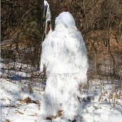 Men's Winter Camo Ghillie Suit Hooded Airsoft Gilly Suit