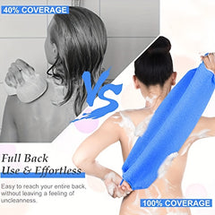 Exfoliating Back Scrubber Towel with Handles for Shower