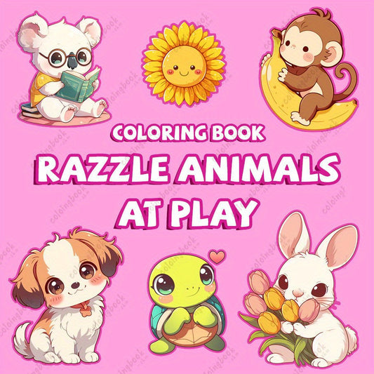 Animal Coloring Book with Story Props for Kids