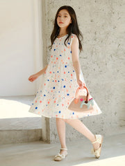 Girl's Geometry Pattern Princess Dress