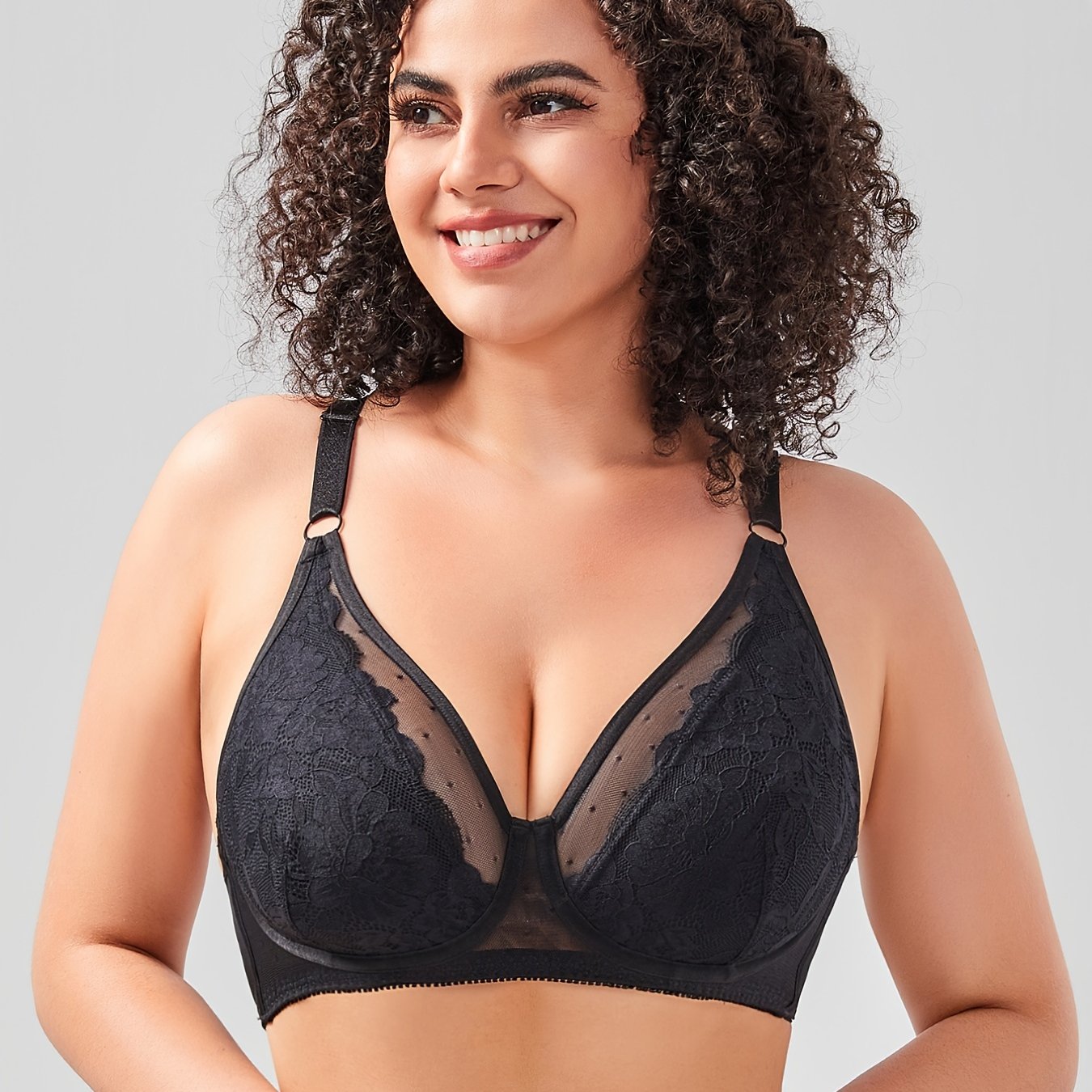 Full Coverage Underwire Mesh Bra