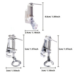 3pcs Embroidery Quilting Spring Presser Foot Fits Most Sewing Machines
