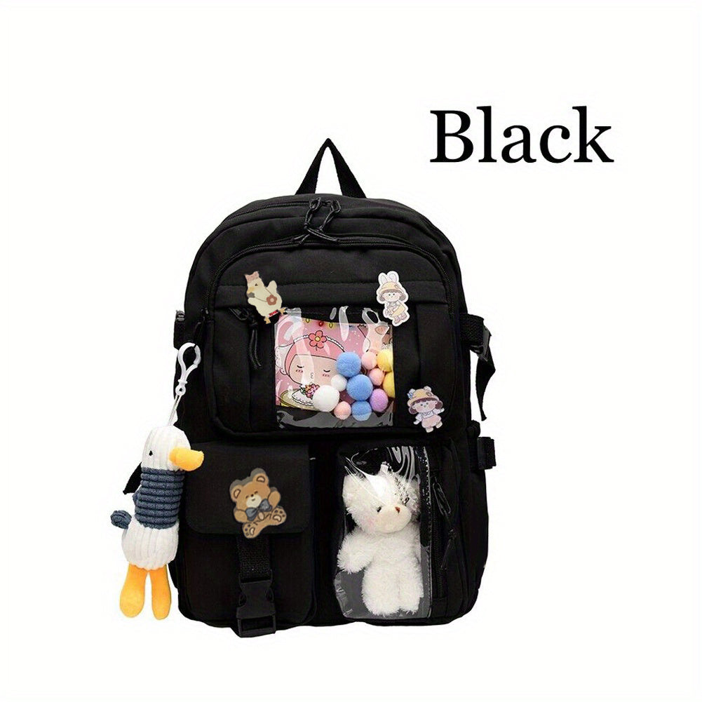 Waterproof School Backpack For Girls Four Badges