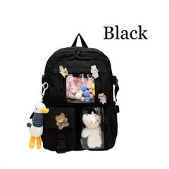 Waterproof School Backpack For Girls Four Badges