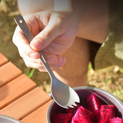 Titanium 3-Hole Spoon Fork for Camping