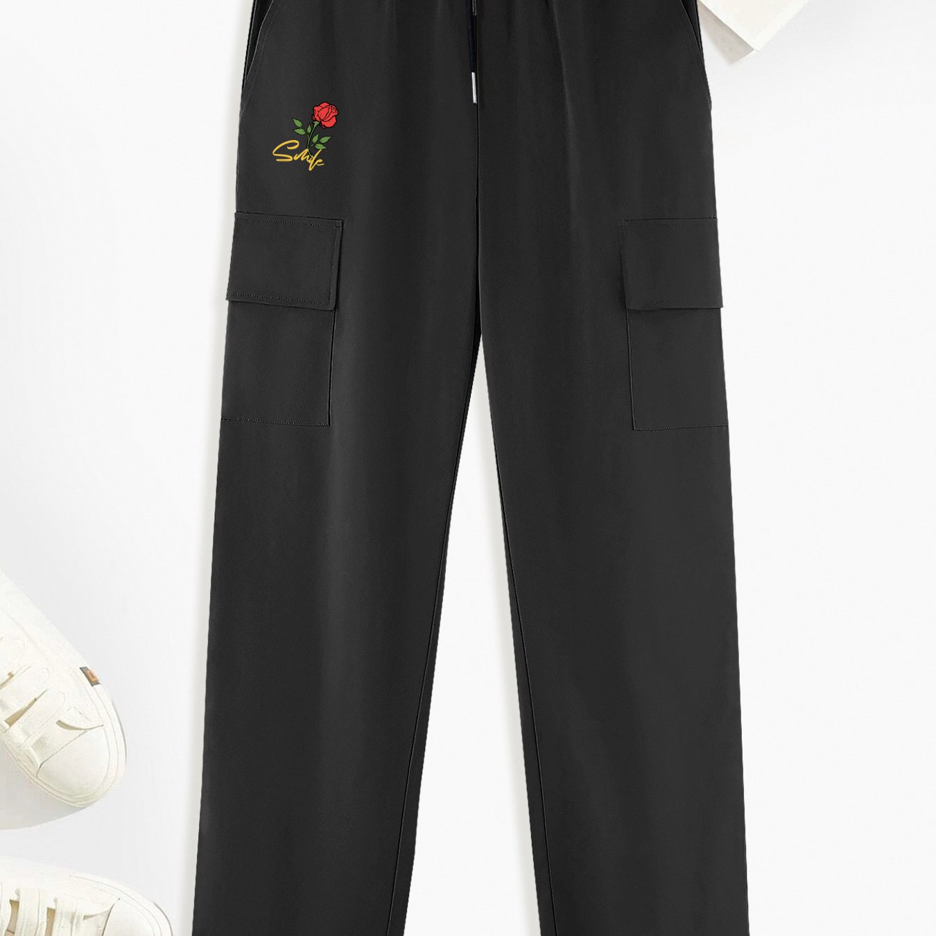Men's Printed Cargo Pants Street Style Pocket Stretch Casual Pants