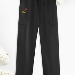 Men's Printed Cargo Pants Street Style Pocket Stretch Casual Pants