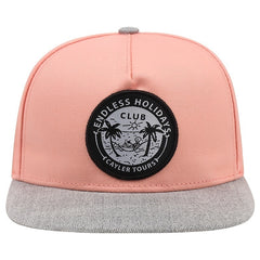 1pc CLUB Men's Pink Hip Hop Flat Brim Hat