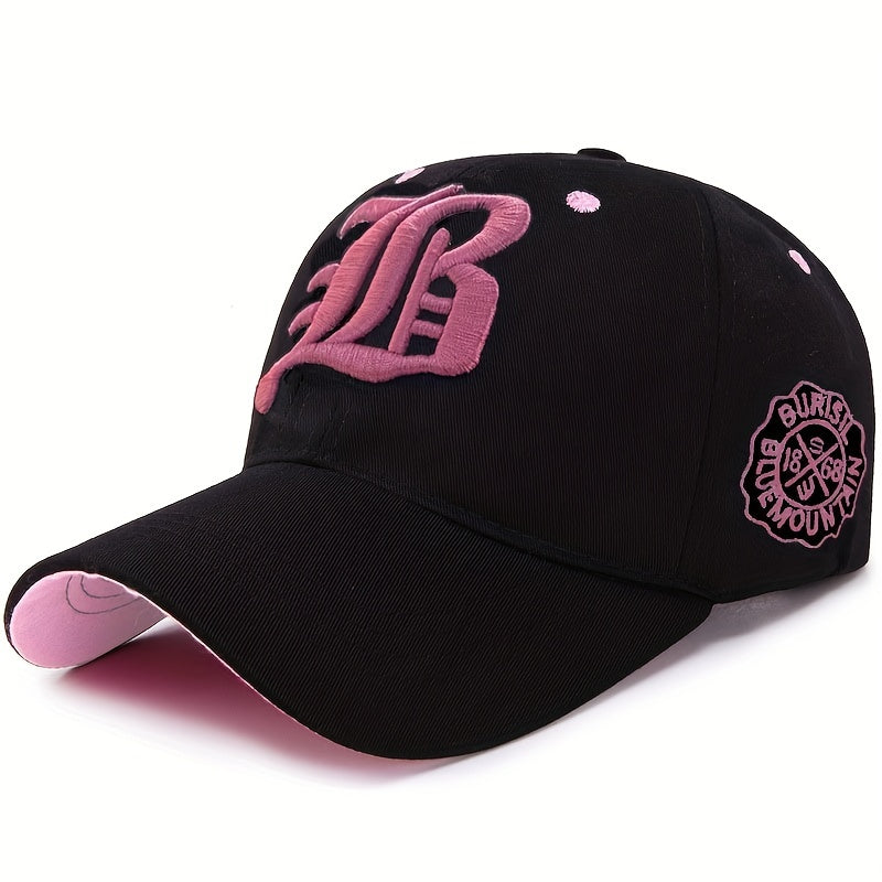 Embroidered Alphabet Peaked Cap - Summer Stylish